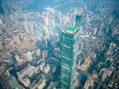 湖南长沙国金中心IFS高楼建筑航拍