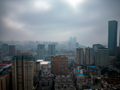 湖南长沙老城区建筑航拍摄影图