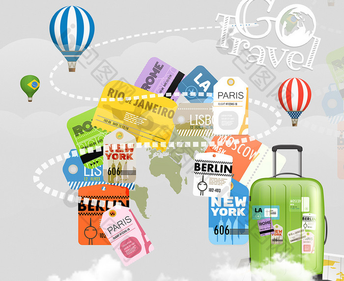 欧洲旅游海报模板下载