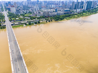 湖南株洲城市建设航拍摄影图