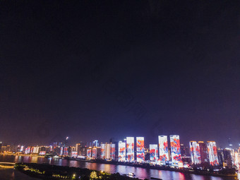 长沙夜景航拍