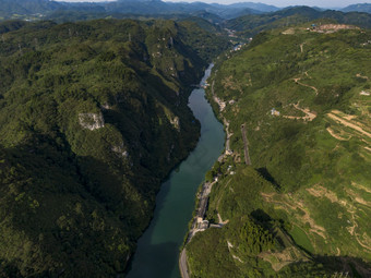 自然风光祖国<strong>山川河流</strong>航拍摄影图