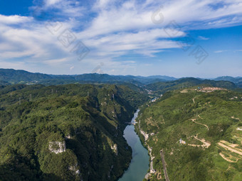 自然风光<strong>祖国</strong>山川河流航拍摄影图