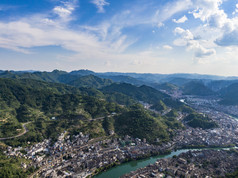 自然风光祖国山川河流航拍摄影图