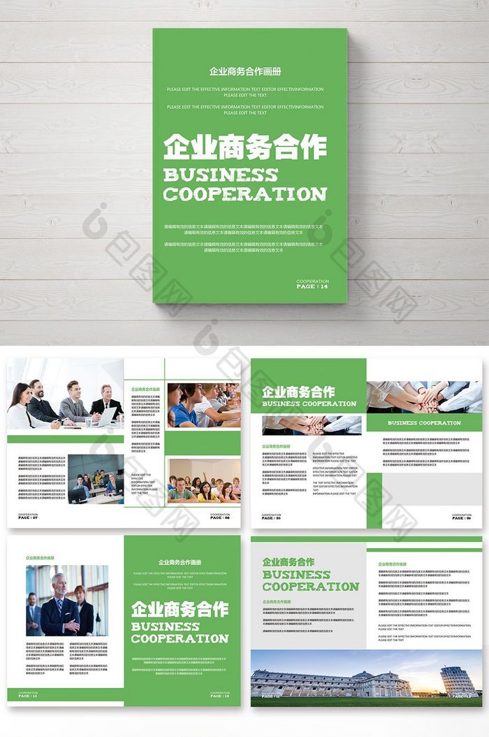 企业商务团队合作活动宣传画册设计