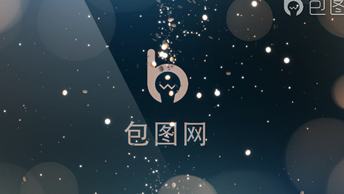 奢华 闪耀 粒子 洒落揭示 logo标志