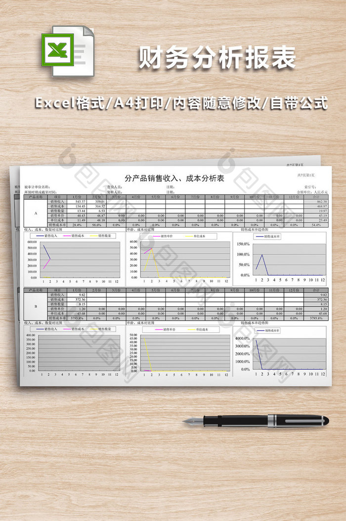 财务分析报表EXCEL表格