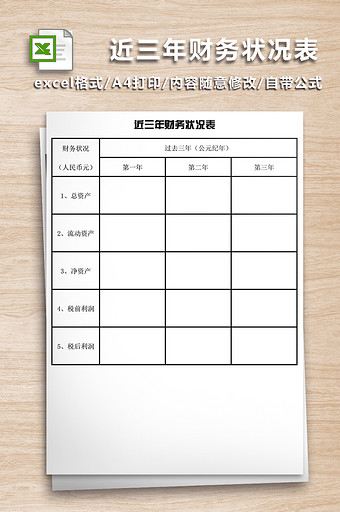 公司财务状况表excel表图片