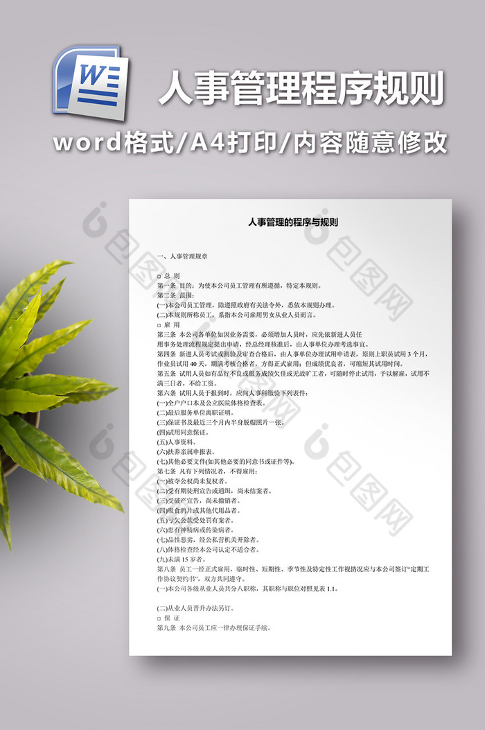 人事管理的程序与规则图片图片