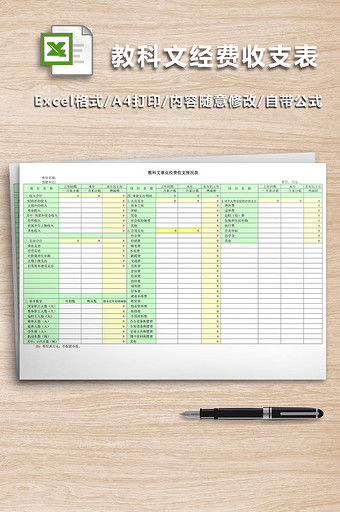 教科文事业经费收支情况表图片