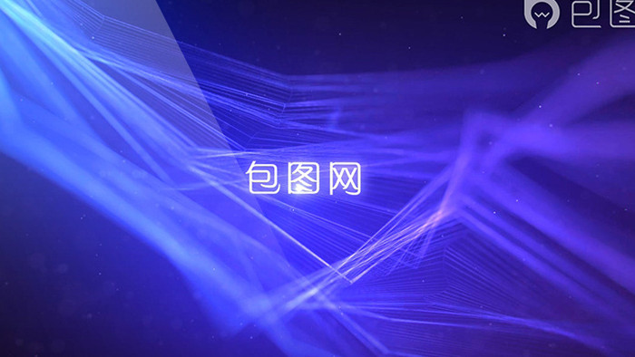 抽象粒子线条背景字幕标题动画片头AE模板