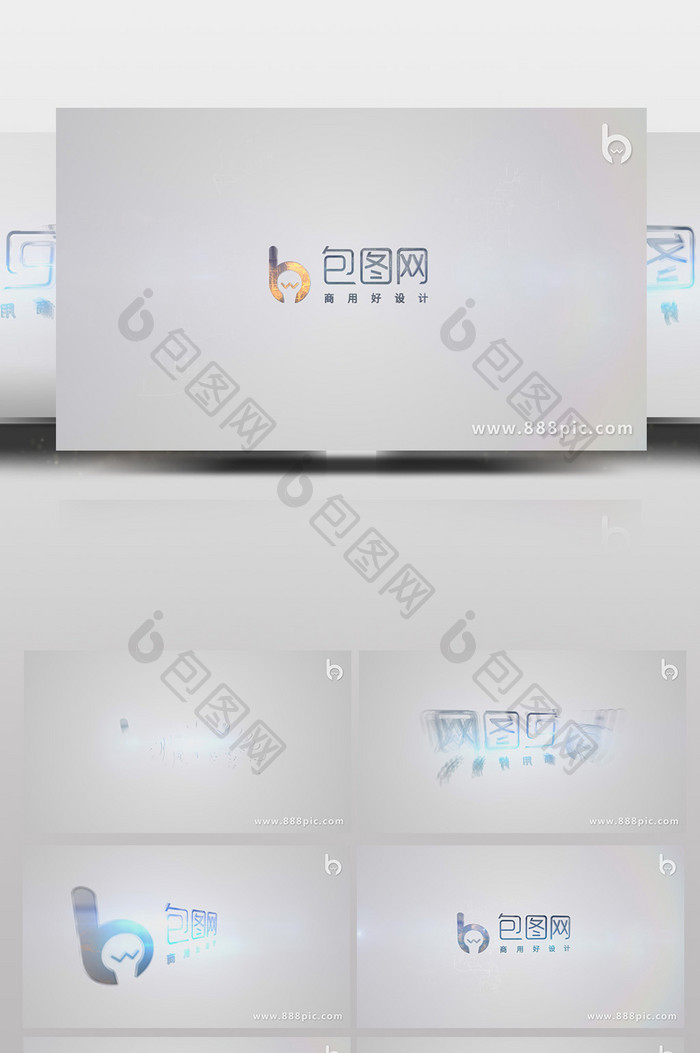 高科技术标志LOGO演绎片头动画AE模板