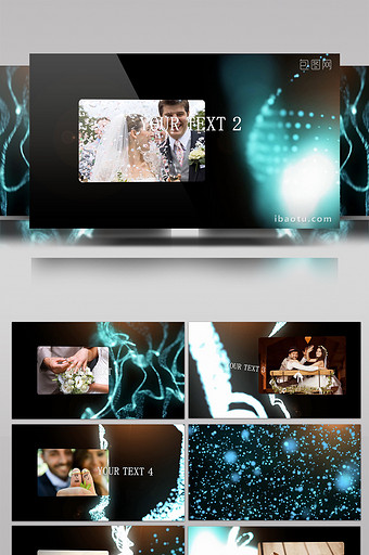 粒子宇宙空间婚庆通用会声会影X模板片头图片
