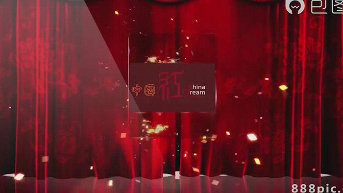 中国红实拍实拍背景 婚庆教堂视频背景