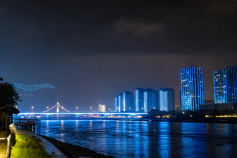 福建福州城市烟<strong>花灯</strong>光秀