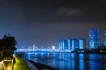 福建福州城市烟花灯光秀