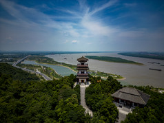 湖北鄂州西山景区航拍