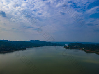 湖南清江河风景区航拍摄影图