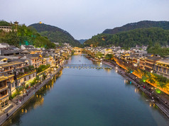 湖南湘西凤凰古城夜景