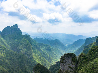 湖南张家界奇特山川航拍摄影图