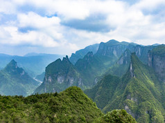 湖南张家界奇特山川航拍摄影图