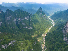 湖南张家界山川悬崖峭壁山谷