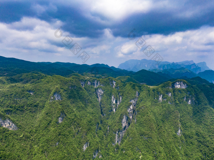 祖国壮丽山河湖南张家界山川地貌摄影图