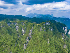 祖国壮丽山河湖南张家界山川地貌摄影图