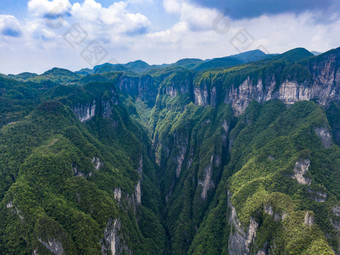 祖国壮丽山河湖南张家界山川地貌摄影图