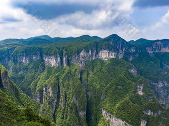 祖国壮丽山河湖南张家界山川地貌摄影图