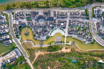 广西崇左市城市风光<strong>太平</strong>古城航拍摄影图