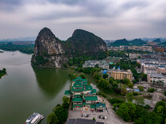 广西桂林南溪山4A景区航拍摄影图