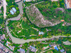 广西桂林南溪山4A景区航拍摄影图