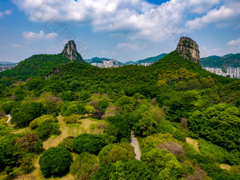 广西柳州马鹿山奇石<strong>博物馆</strong>航拍<strong>摄影图</strong>