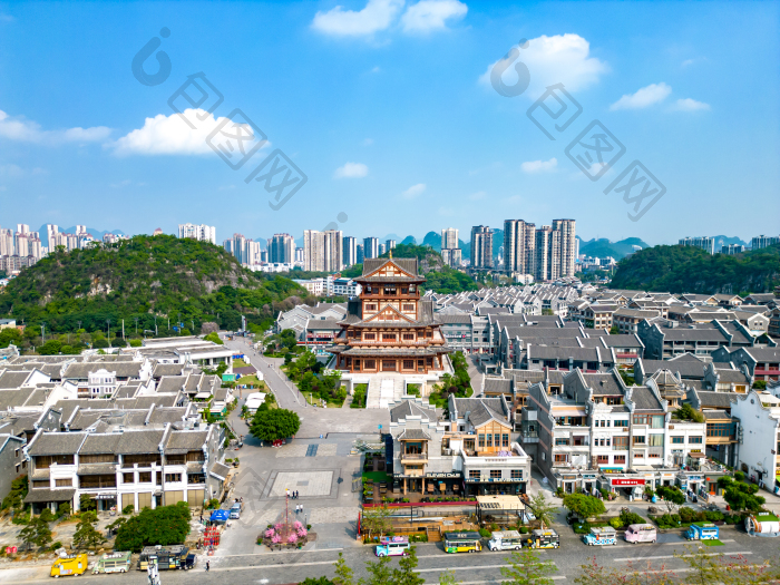 广西柳州窑埠古镇航拍摄影图图片-包图网企业站