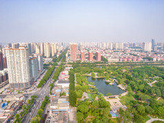 河北邯郸城市风光航拍摄影图