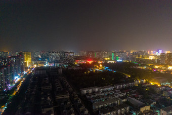 河北邯郸城市夜景灯光航拍摄影图