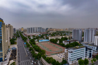 河北邢台城市风光航拍摄影图