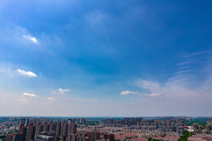 河南许昌城市风光航拍摄影图