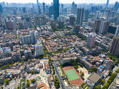 湖北武汉汉口城市建设航拍摄影图