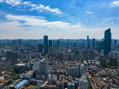 湖北武汉汉口城市建设航拍摄影图