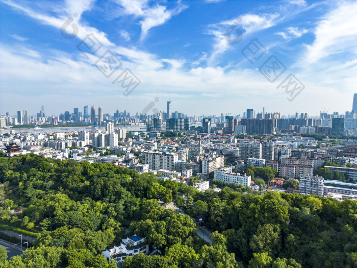 湖北武汉武昌区城市建设航拍摄影图-包图企业站