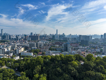 湖北武汉武昌区城市建设航拍摄影图