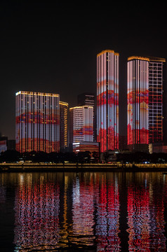 湖南长沙城市夜景灯光摄影图