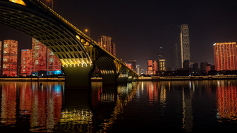 湖南长沙城市夜景灯光摄影图