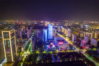 <strong>洛阳</strong>城市<strong>夜景</strong>灯光航拍摄影图