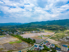 美丽乡村田园农业种植农田航拍