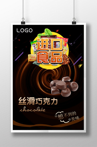 巧克力进口食品海报图片