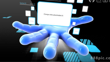 AE模板手指咖啡豆文字广告微信小视频