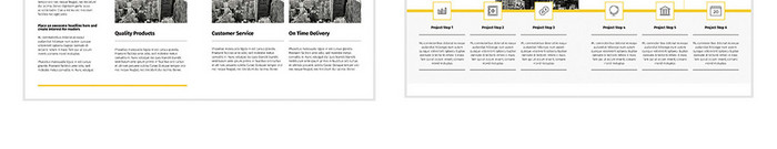 竖版黄黑色项目计划书整套宣传册画册